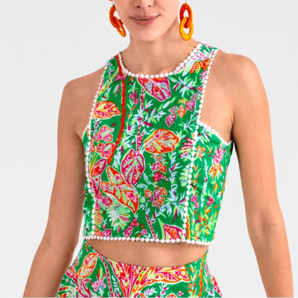 Gretchen Scott Kelly Green Sexy Summer Top Size Small